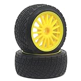 4 colors 80mm SET 2.2" Black WHEEL Rim & Tires Tyre WR8 Rally Tarmac Off-Road 94177(WR8-Y-2PC)