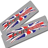 Triumph Tiger 1050 union flag design graphics decals stickers x 2 small FLAT COLOUR