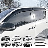 JHCHAN For Toyota Hilux Accessories Wind Deflectors - Hilux Revo 2016-2025 MK8 MK9 Invincible/Invincible X/GR Sport/Icon/Active 4-doors Sun Rain Guards Car Window Shields Protector 4PCS