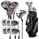 Fazer CTRX Steel Golf Club Full Set - Complete Men's Package with Driver, Woods, Hybrid & Irons - Stand Bag & Head Covers Included - Ideal Golf Clubs for Beginners & Players