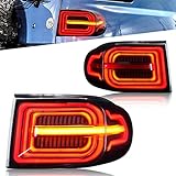 Archaic Tail lights Assembly Compatible for Toyota FJ Cruiser 2007-2014, FJ Cruiser GSJ15W Rear Tail Lamp w/Start Up Animation and Sequential Turn Signal,Driver & Passenger Sides, Smoked