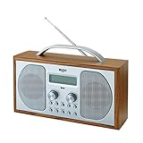BUSH DAB/ FM STEREO RADIO IN A WOODEN CABINET