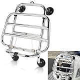 Front Luggage Rack for Vespa GTS 300 125 200 250 2018-2025,PSLER Cargo Rack Shelf Luggage Bracket Motorcycle Parts (Silver)