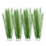 M2cbridge Plastic Fish Tank Plants Soft Silk Water Grass for Terrarium Simulate Plants and Aquarium Landscape(4pcs,12")