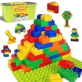 ShineFinder Large Building Blocks Compatible With Duplo, Set for Toddlers From 3 Years With Stone Box, Creative Play Educational Toy