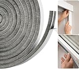 Draft Excluder for Doors, Draught Excluder for Windows, Upgraded Length 5.5 Metres(L) x 9mm(W) x 9mm(T) Self-Adhesive Seal Strip Tape, Stop Draft, Grey