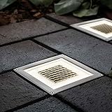 SolarCentre® Onyx Outdoor Premium DualWhite Solar Powered Half Brick Driveway Light