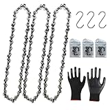 12 Inch Pole Saw Chain for Stihl 1/4" Pitch .043" Gauge, 64 Drive Links,Chainsaw Chain for 71PM3-64 Stihl MSA120, MSA140, MSA160, HT103,3670-005-0064 and More(3 Chains)