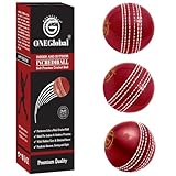 ONEGlobal Incrediball Soft Practice Cricket Ball | Outdoor & Indoor Rubber Cricket Ball With Core & Stitched Seam | For Practice, Honing Skills & Family Fun (3-Red)