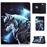 Case for Samsung Galaxy Tab A6 10.1'' 2016 Cover SM-T580/T585 Flip Wallet Folio Stand Case Smart Cover with Auto Sleep/Wake Function, for Galaxy Tab A 10.1 inch 2016 Tablet,Wolf