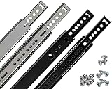 1 Pair of Drawer Runners 27 mm (2 Pieces) Length: 278 mm Steel Runners for Drawers Drawer Slides Ball Drawer Rail System Extension Runners Partial Extension Including Screw Set Neuhall