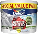 Dulux Weathershield Smooth White Masonry,Acrylic Paint 7.5L