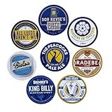 Leeds United Beer Mats – 1st Edition – Set of 8 Football Coasters for Men or Women – Unique Leeds United Gifts – LUFC Memorabilia – Gift Boxed Drink Coasters for Beer or Coffee
