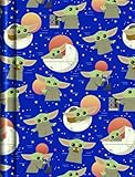 Star Wars The Mandalorian Wrapping Paper by Hallmark - 3 x 2 metre rolls - Official Star Wars featuring Grogu Wrap Roll -Perfect for Birthday or Christmas