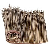 Operitacx Mexican Straw Roof, Palm Thatch Rolls Tiki Hut Grass, Tiki Roof Grass Runner Rolls for Thatch Roofing Tiki Umbrella Covers Fence Decor (Brown, 40 x 20 Inch)