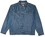 Wrangler Men's Western Style Denim Jacket Outerwear, Dark Blue, Large