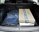 Vicera Cargo Net 70x60 cm • Car Boot Net with Massive Hooks • Elastic Black Cargo Netting • Order & Safety Boot