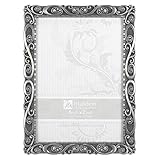 Malden International Designs 5371-57 Morgan Pewter Metal Picture Frame, 5x7, Silver