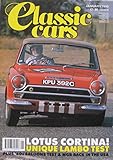Classic Cars magazine 01/1990 featuring Lotus Cortina, Lamborghini, Alvis, Jaguar, Rover