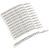 12 Pieces Rhinestone Bobby Pins, Silver Metal Hair Clips Crystal Hair Pin Decorations for Lady Women Girls