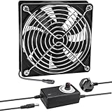 Joycabin 120mm Computer Fan, Computer Cooling Fan with AC Plug 220V PC Fan DC 4V 5V 12V Adjustable Speed Brushless Cooling Fans for PC, Computer, Server Cabinet, TV Box, AV Cabinet, Router