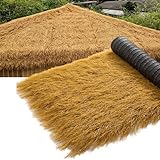 Artificial Thatch Roll, Thatch Roofing, Tiki Bar Roof, Mexican Style Straw Roof Upgraded And Encrypted, Used For Cabin Courtyard, Swimming Pool, Beach, Hawaiian Parties And (Size:0.5×10m（1.64×32.8ft）)