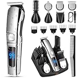 Ufree Beard Trimmer Men, Waterproof Electric Razor for Nose, Body, Face and Mustache, Cordless Hair Clippers Shavers for Men Grooming Kit, Gifts for Husband Father