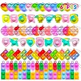 KIDRENFUN Party Bag Fillers for Kids - 60 PCS Fidget Toys Pack Party Favours, Birthday Party Bag Toys Lucky Dip Prize, Poppet Keyring Class Gifts, Return Gifts Pinata Fillers for Girls Boys