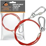 Xtremeauto Easy Quick Fit Breakaway Cable Carbine Threaded Hook Towing Caravan Trailer Trailer