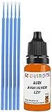 SCOOBYS PAINTS BACK IN THE MIX Touch Up Paint Compatible With Audi Avus Silver Metallic Lz17 Scratch Fix Automotive Orange Car (10Ml)