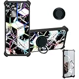 Aroepurt Case Compatible for Suntak Chippy Phone Case Cover [with Tempered Glass Screen Protector][Hard PC + Soft Silicone][Ring Support] [Colorful Reflect Light] IMDH-HS