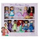 Disney Store Official Princess Figure Set, 9 dolls including Cinderella, Belle, Rapunzel, Moana, Asha, Tiana, Ariel, Mirabel, Elsa, Once Upon a Story Collection, Suitable for Age 3+