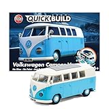 Airfix QUICKBUILD Model Car Kit - VW Camper Van Blue Car Building Kit for Kids 6+, Construction Toys for Boys & Girls, No Glue Model Making - Classic Car Gifts Plastic Model Kits