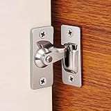 90 Degree Right Angle Door Lock, Small Bolt Lock, Internal Door Lock, Bathroom Lock, Toilet Door Lock, 1.9x4.4cm (A)