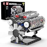 Mould King 10088 V8 Engine Building Kit - Build Your Own V8 Engine Toy, 8-Cylinder Petrol Car Engine Replica Model Building Kit for Kids/Teens 10+ Years (535 Pcs)