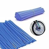 Voarge 72 PCS Spoke Skins, Wheel Rim Trim Wrap Cover Decoration Protector, Pipe Motorcycle Motocross Pit Dirt Bike, Navy Blue