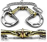 Kimblewick / Kimberwick Double Jointed German Silver with Lozenge and Copper Roller (5.5")