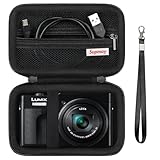 Supmay Camera Case for Panasonic LUMIX DC-TZ99E-K Compact Travel Zoom Camera/LX10 ZS200D ZS200 ZS80D ZS80 ZS100 ZS70 ZS60, Protective Case Bag with Mesh Pocket for Battery Pack, Charging Cable, Black