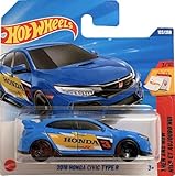 Hot Wheels Honda Civic Type R (FK8) Blue JBB77 - Licensed Honda Model with Racing Decals - Then and Now 2025 - 1:64