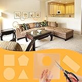 Cuttable Cabinet Door Bumpers, Premium Clear Soft Bumper Pads, Strong Self-Adhesive Furniture Pads Suitable for Many Furniture and Appliances Sound Dampening Buffer Pads (5.9"x 6.3"x 0.08", 4 PCS)