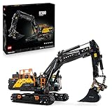 LEGO Technic Volvo EC500 Hybrid Excavator - Motorised Construction Vehicle Model Kit for Adults - incl. a Movable Boom Arm & Tracks plus Hammer & Shovel Tools - Gift Idea - 42215