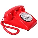 AUDIO GUEST BOOK 3.0 + Led + Free Stand! Retro Telephone with Rotary Dial. Gpo 706-746 Audio Guest Book for Weddings (RED)