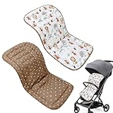 KBIBCK Baby Pushchair Seat Liners, Baby Stroller Liner Pad Seat, Stroller Seat Cover, Universal Double-Sided Pram Seat Liner, Pram Liner Universal Fit for Toddler Infant, 78 x 33 cm (Jungle Animals)