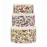 Elite Gift Boxes Emma Bridgewater - Birds in Hedgerow set of 3 round Cake Tins Nested 250(d) x 145mm (large) 225(d) x 120mm (medium) 198(d) x 105mm (small)