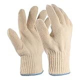 Phoetya 2 Pcs/Set Heat Resistant Oven Gloves, Double-Layer Non-Slip & Reusable Kitchen Oven Gloves with Fingers for BBQ Cooking Baking