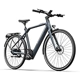 A Dece Oasis ADO E Bike Air30pro, 28" Electric Bike, 370.00 Wh Battery, EBike for Women/Men, Bafang Motor, Belt Drive, ADO Smart APP, 3.5" IPS Display, GPS, Range Up To 100KM (Dark gray)