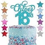 Custom Glitter Cake Topper, Personalised Cake Topper, Any Words Cake Topper, Any Age & Name, Glitter Topper, 22 different colours (Topaz, Glitter)