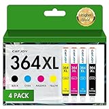 CATJOY 364XL Ink Cartridges Replacement for HP 364 XL for Deskjet 3520 3521 3070A Photosmart 5510 5520 b110 5511 5515 5524 6510 6520 6512 7510 7520 Officejet 4610 4620 (B/C/M/Y，4-Pack)