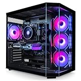 ADMI Gaming PC: AMD Ryzen 7 5700X - AIO Liquid Cooler - RTX 5060 Ti 8GB GDDR7 - DDR4 32GB - NVME 1TB - Edge ARGB Panoramic Case (Black) - WiFi - Windows 11