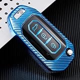 RELL CASES Soft Silicone Key Fob Cover Protection Case Cover for Ford Ranger, C-Max, S-Max, Focus, Galaxy, Mondeo, Transit, Tourneo, Custom, RS, ST, Fiesta, hain (BLUE)